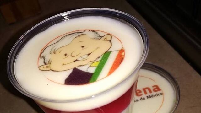 Gelatinas con la imagen de Andrés Manuel López Obrador