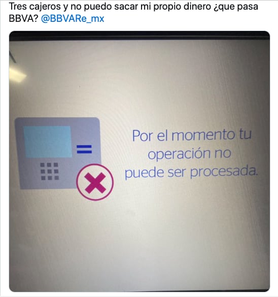 Fallas en cajeros BBVA
