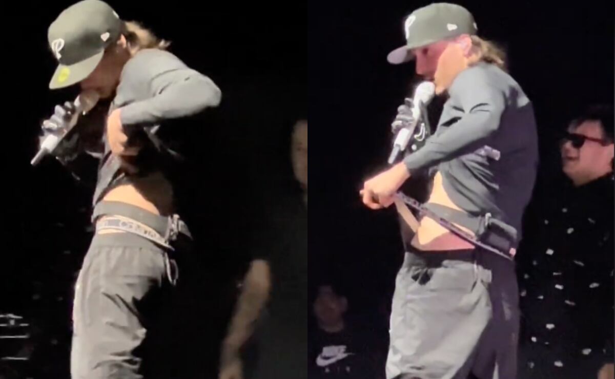 Fans se lanzan contra Peso Pluma y lo dejan sin boxers en pleno concierto