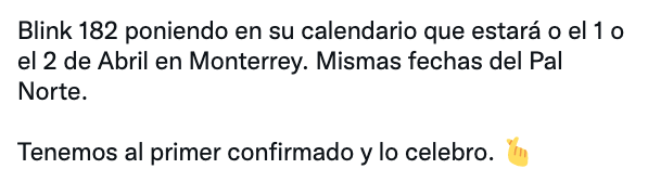 Rumor Blink-182 en Tecate Pal Norte 2023