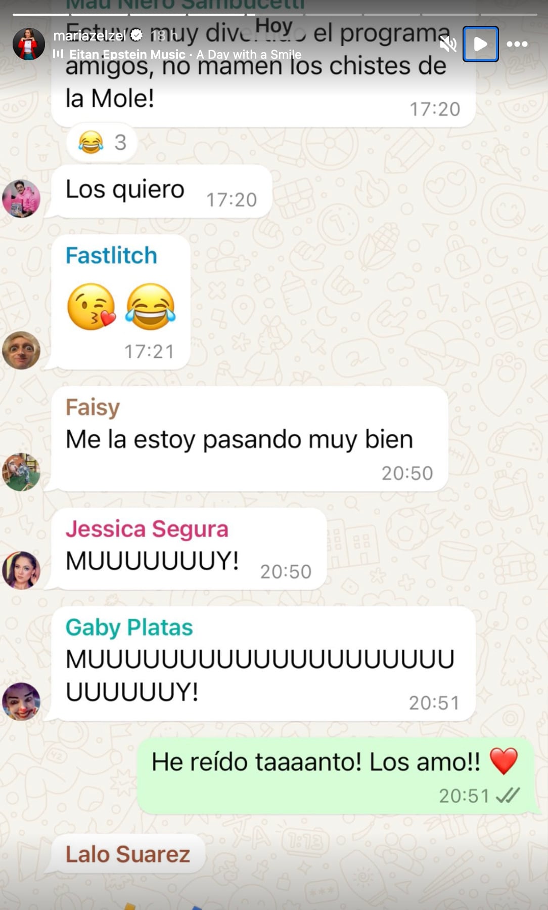Filtran chat de Me Caigo de Risa y aseguran que fue una indirecta para Mariana Echeverría