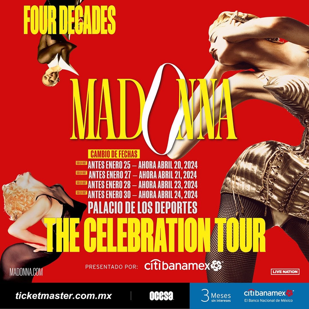 Nuevas fechas para los conciertos de Madonna en México 2024