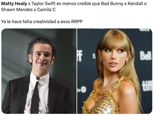 Rumores aseguran que Taylor Swift y Matty Healy están saliendo y los memes se disparan