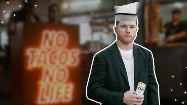 Canelo Álvarez se convierte en taquero por un día.