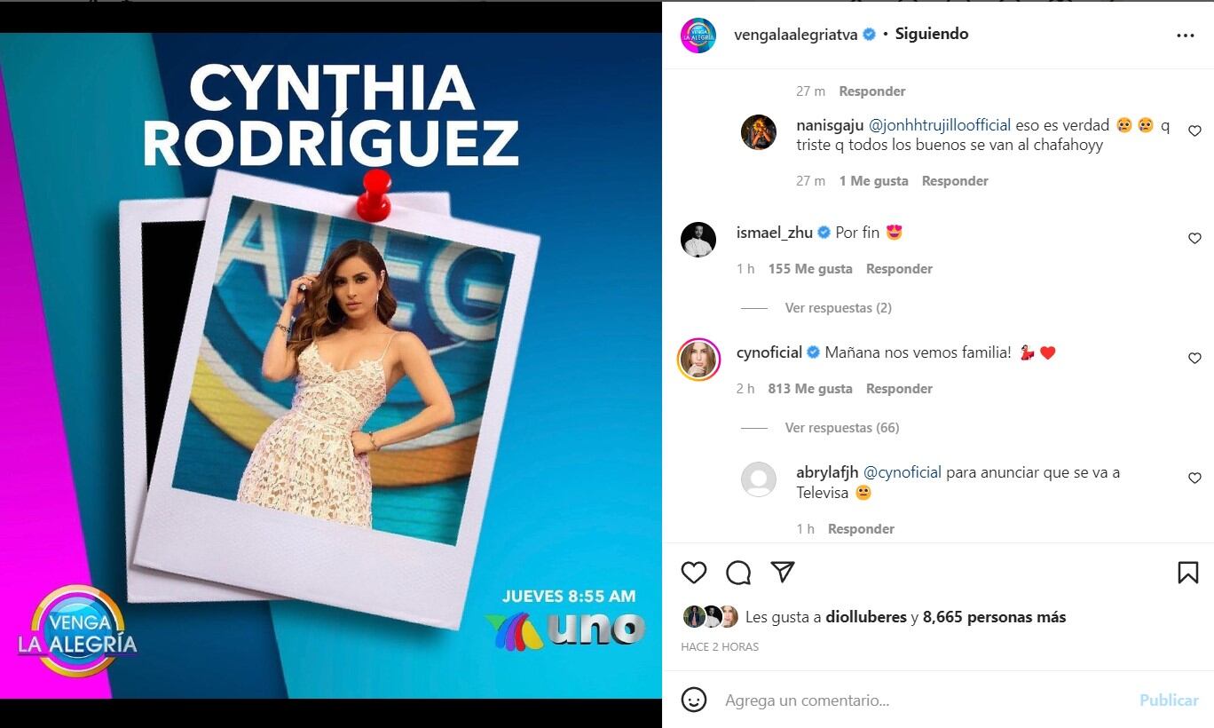 Post de 'Venga la alegría'