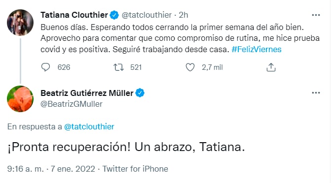 Tuit de Beatriz Gutiérrez