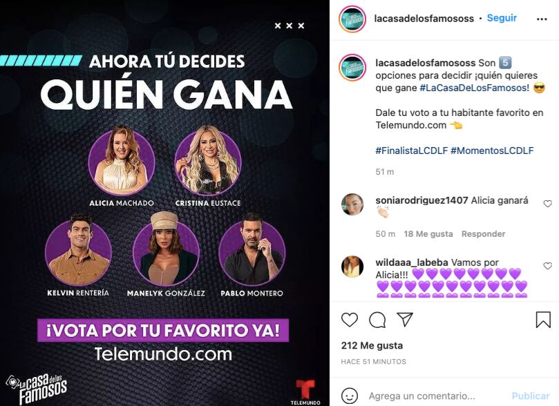 Finalistas La casa de los famosos