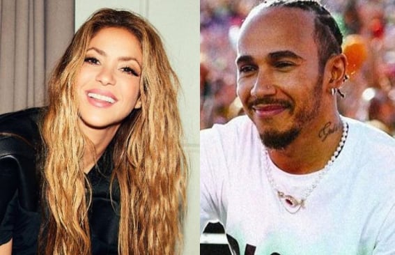 Shakira y Lewis Hamilton
