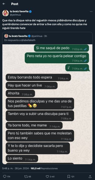 Yeri Mua y Bellakath siguen en la pelea