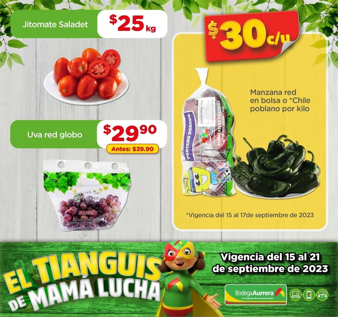 Bodega Aurrerá tianguis de frutas y verduras al 21 de septiembre: Estas son las mejores ofertas