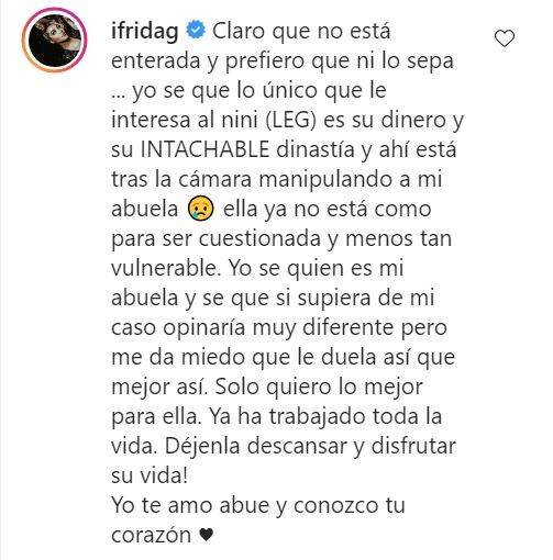 Frida Sofía sobre Silvia Pinal