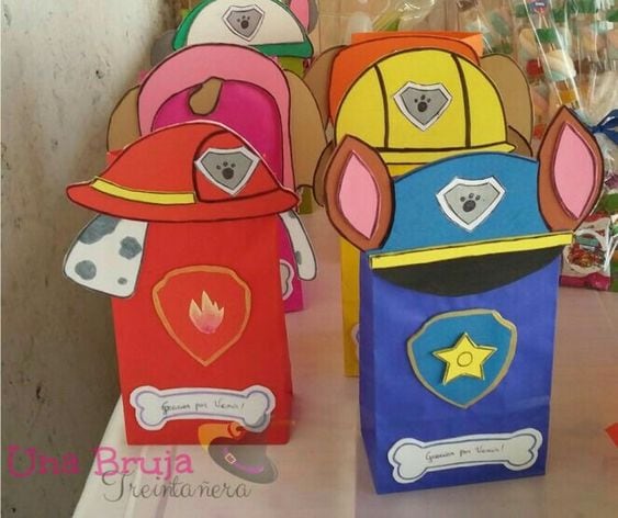Dulceros de Rocky de Paw Patrol para el Día del Niño