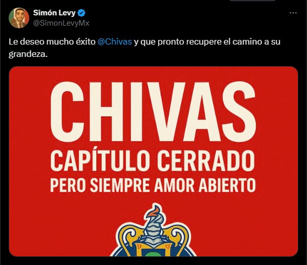 Simón Levy no avanzó en su propuesta de comprar Chivas y les deseó éxito