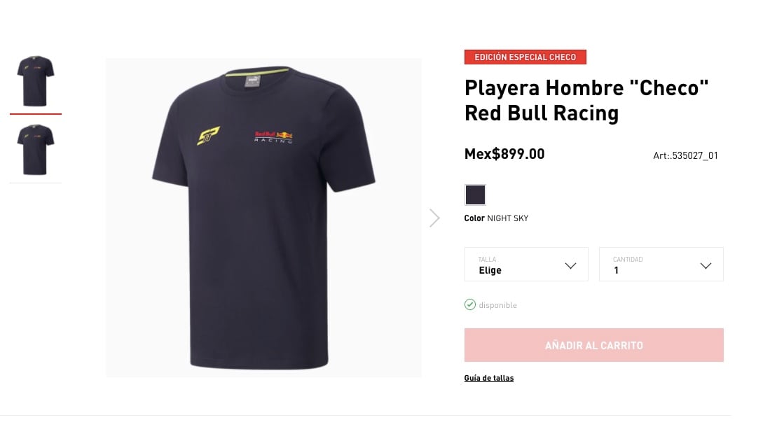 Playera Checo Pérez