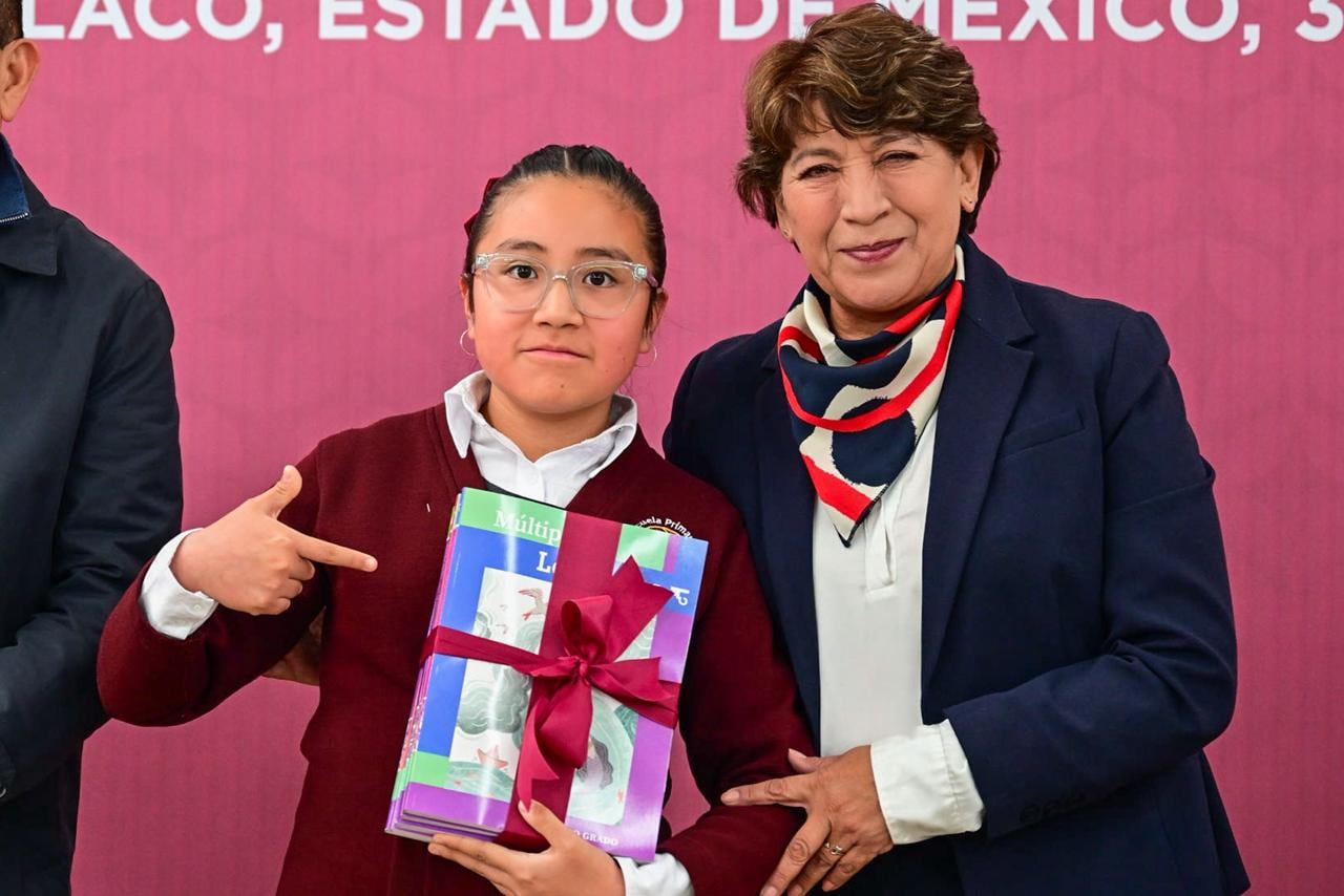 Delfina Gómez anuncia seguro escolar para estudiantes del Edomex.