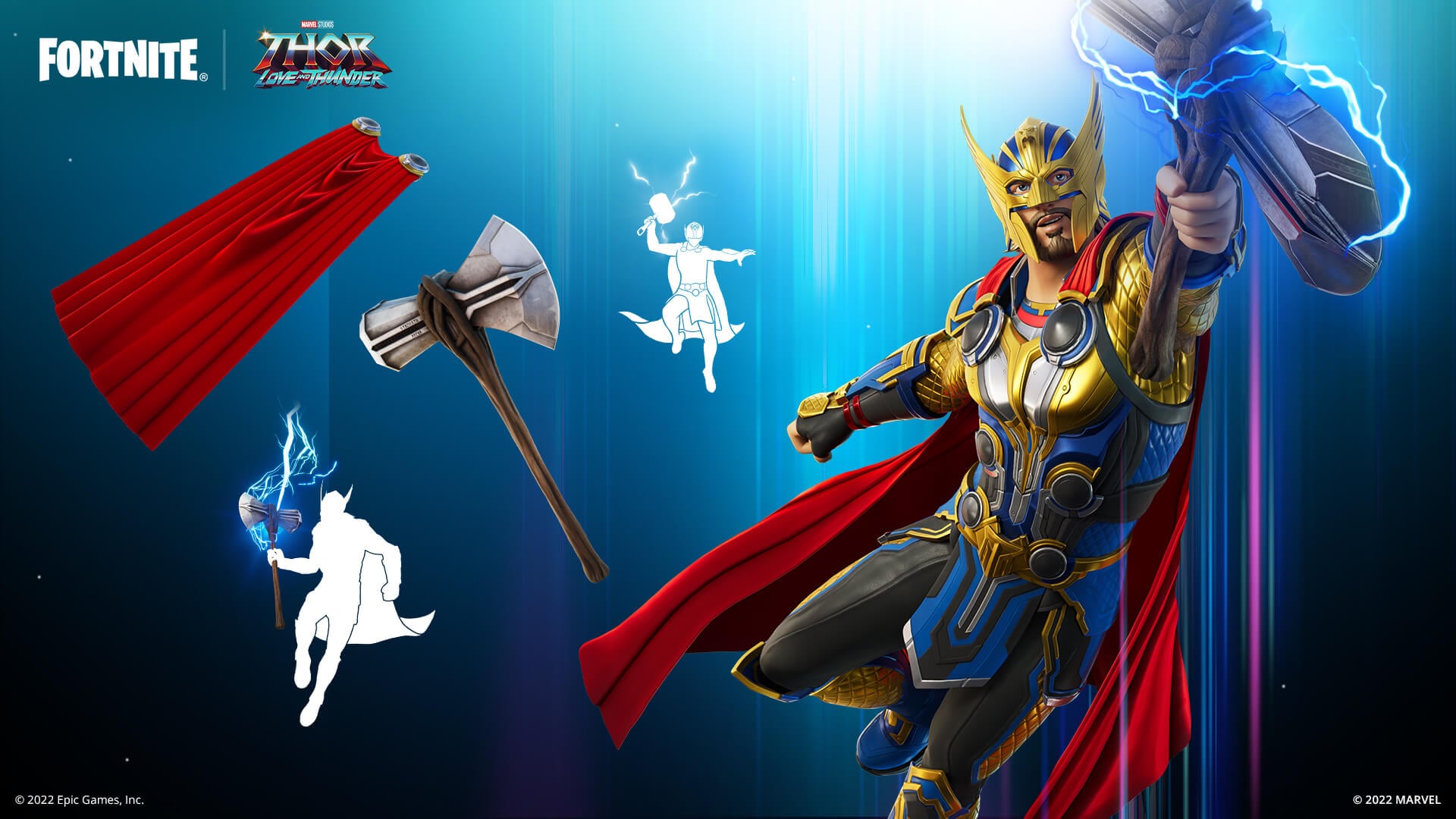 Skins de Thor y Mighty Thor de 'Thor: Love and Thunder' para Fortnite
