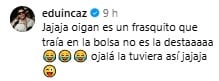 Eduin Caz aclara qué se le ve en su foto en el gym.