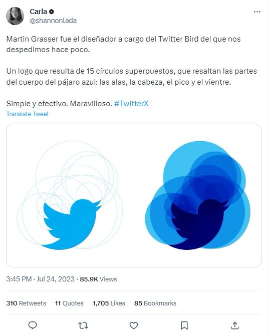 Recuerdan diseño del logo del pájaro de Twitter