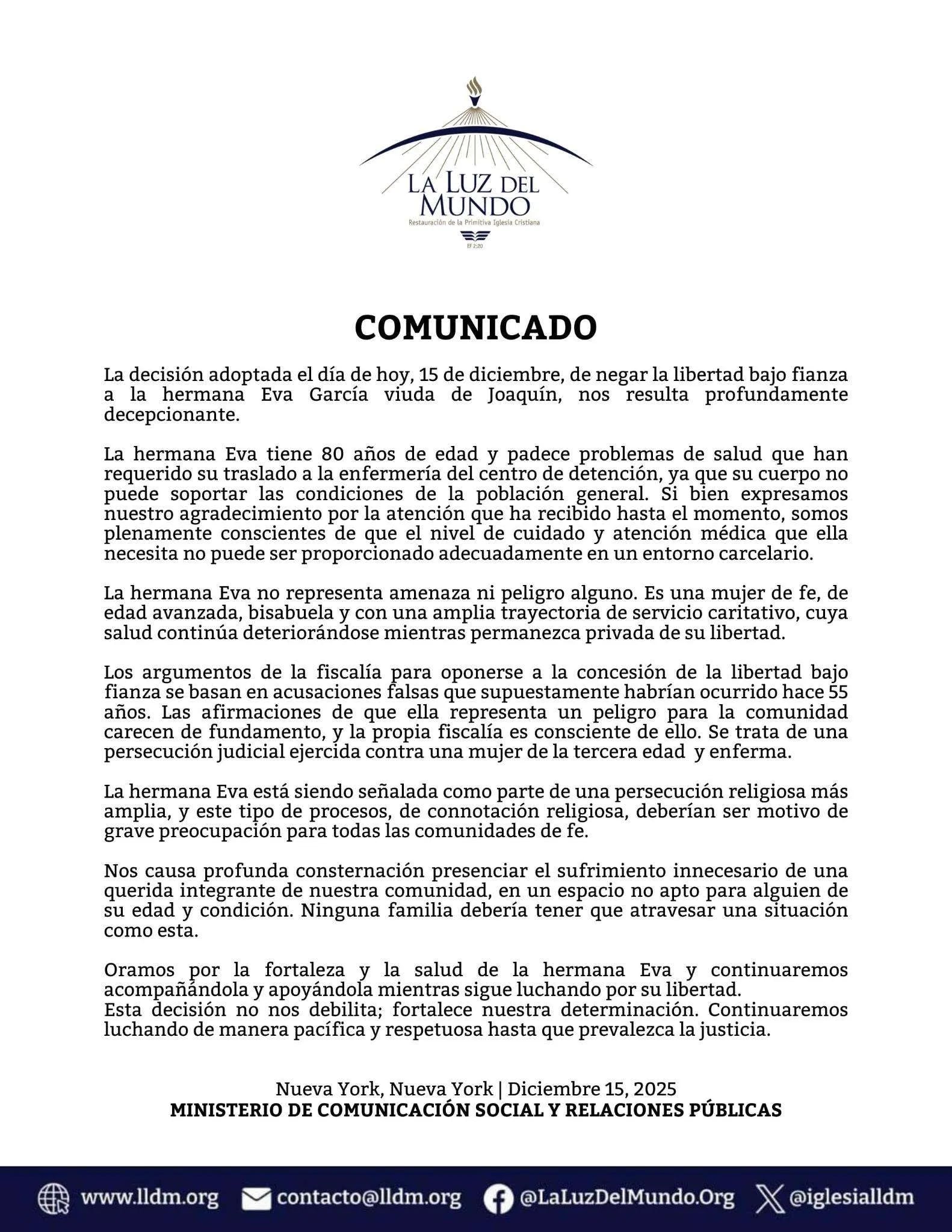 ¿Quién es Eva García López de Joaquín, madre de Naasón Joaquín, líder de la Luz del Mundo?