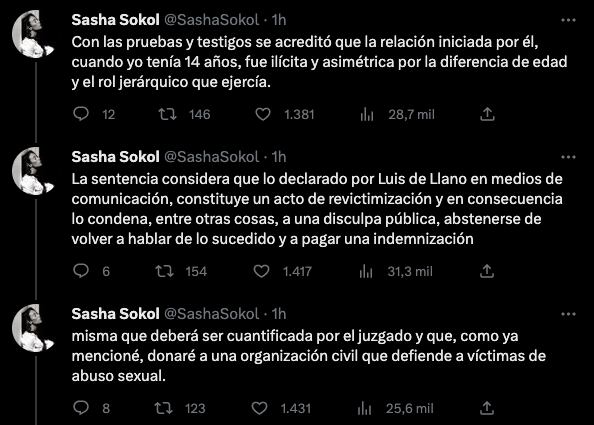 luis de Llano le deberá pedir una disculpa pública a Sasha Sokol