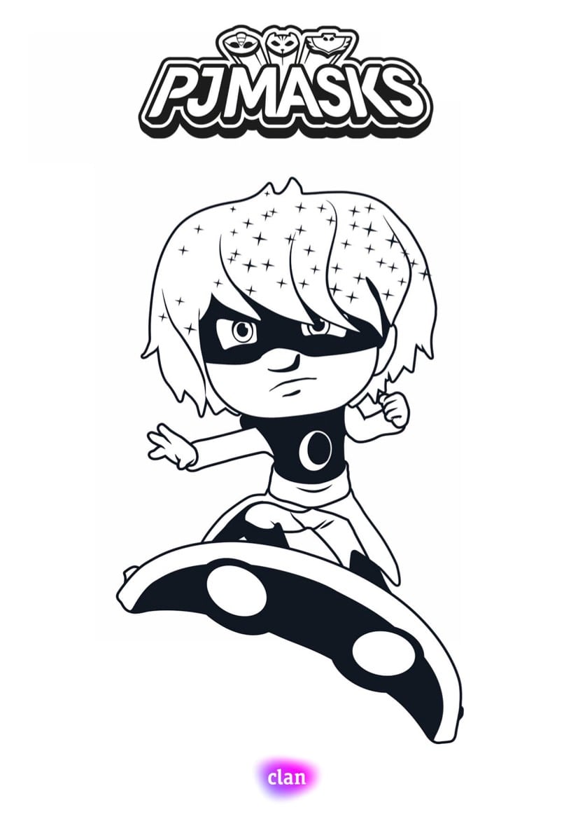 Dibujos de Luna Girl de Pj Masks: 6 plantillas bonitas para imprimir y colorear a la villana misteriosa
