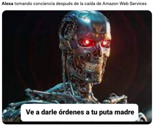 Caída de Amazon provoca memes de Alexa