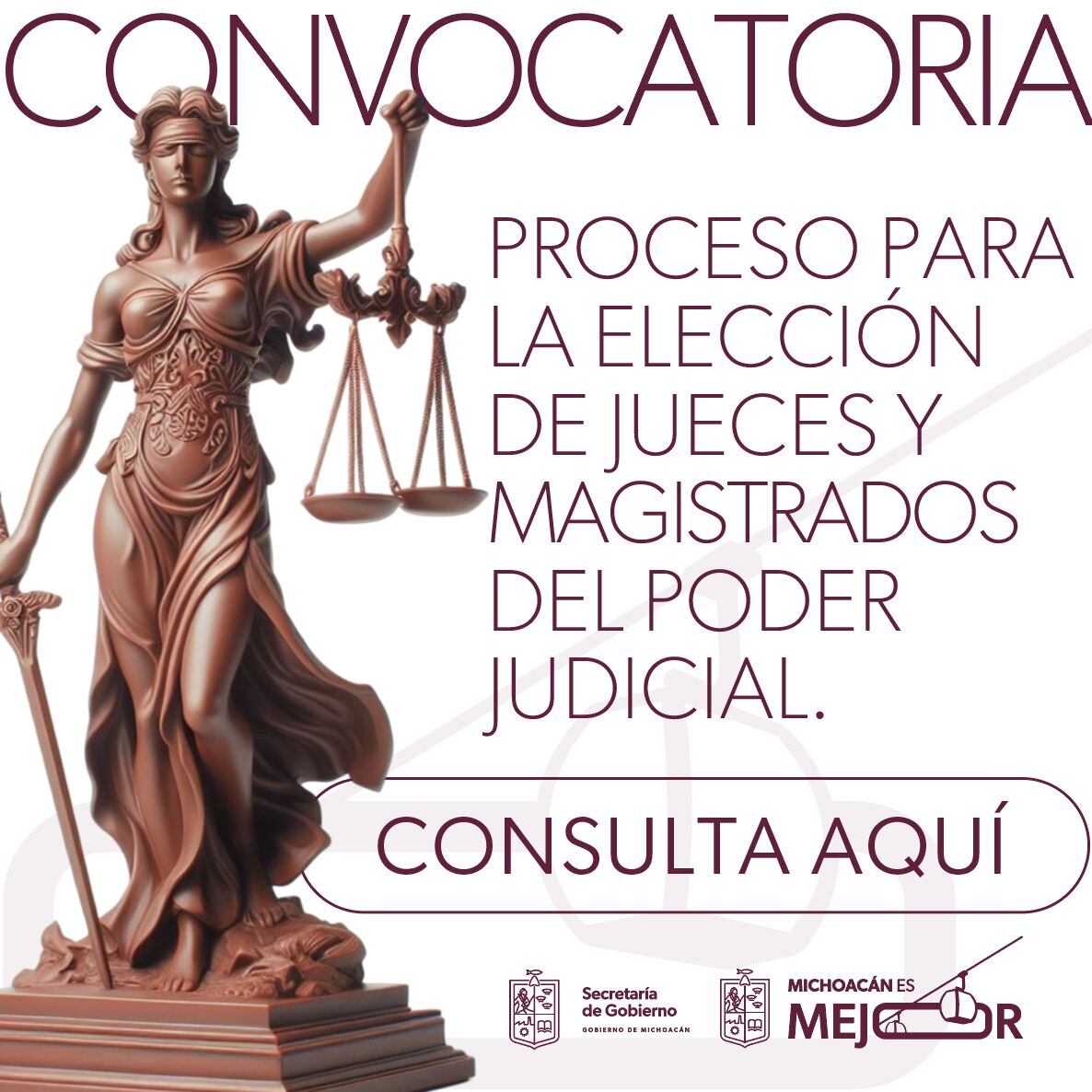 En Michoacán inicia registro para magistrados y jueces del Poder Judicial