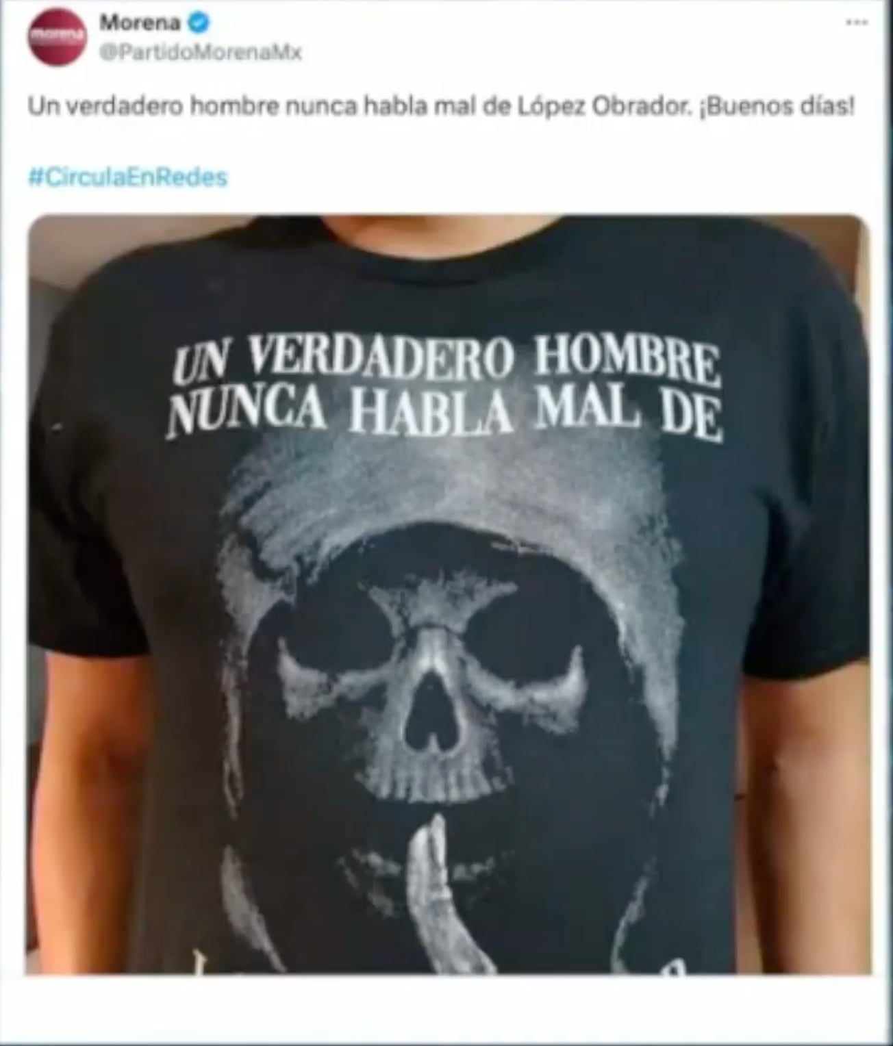 Playera de AMLO y la Santa Muerte
