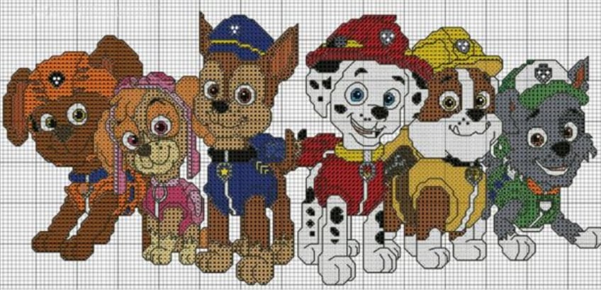 Equipo de Paw Patrol para bordar