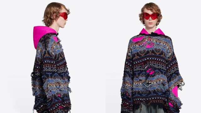 Suéter agujerado de Balenciaga