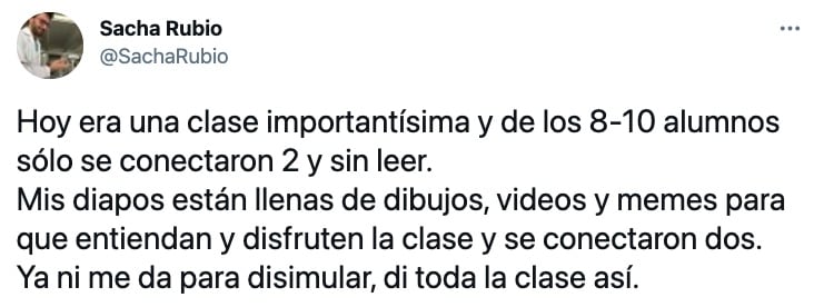 Tuit del profesor