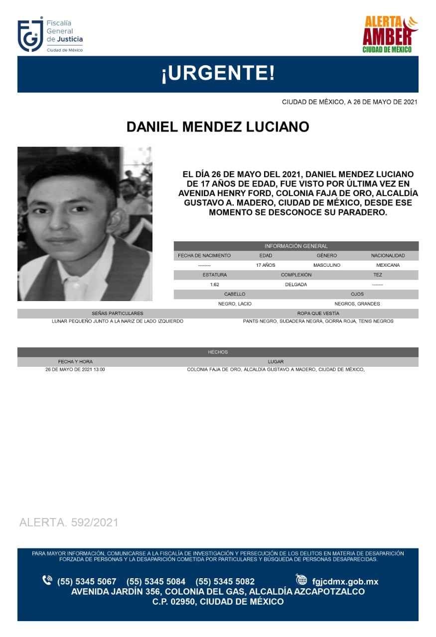 Ficha de búsqueda de Daniel Méndez