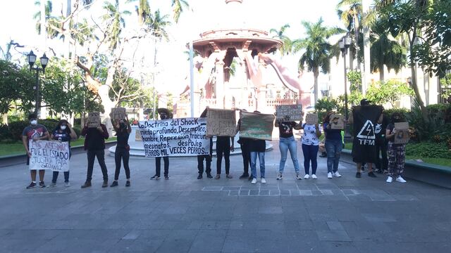 Jóvenes protestan en Tamaulipas