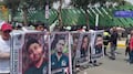 Desaparecidos llegan a la inauguración del Mundial 2026 con pancartas en el Estadio Banorte