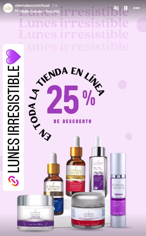 Descuento bloqueador solar Eternal Secret