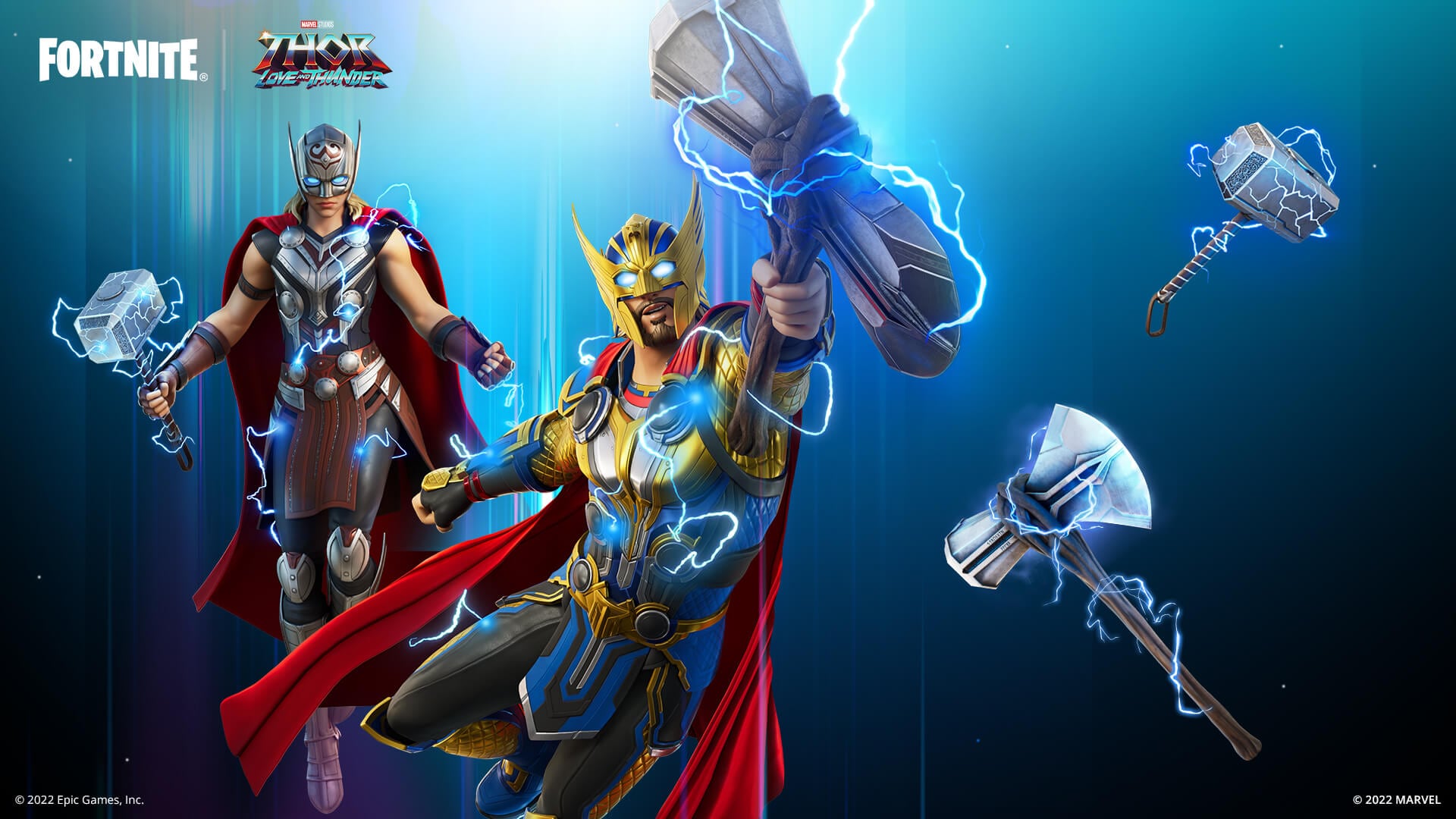 Skins de Thor y Mighty Thor de 'Thor: Love and Thunder' para Fortnite