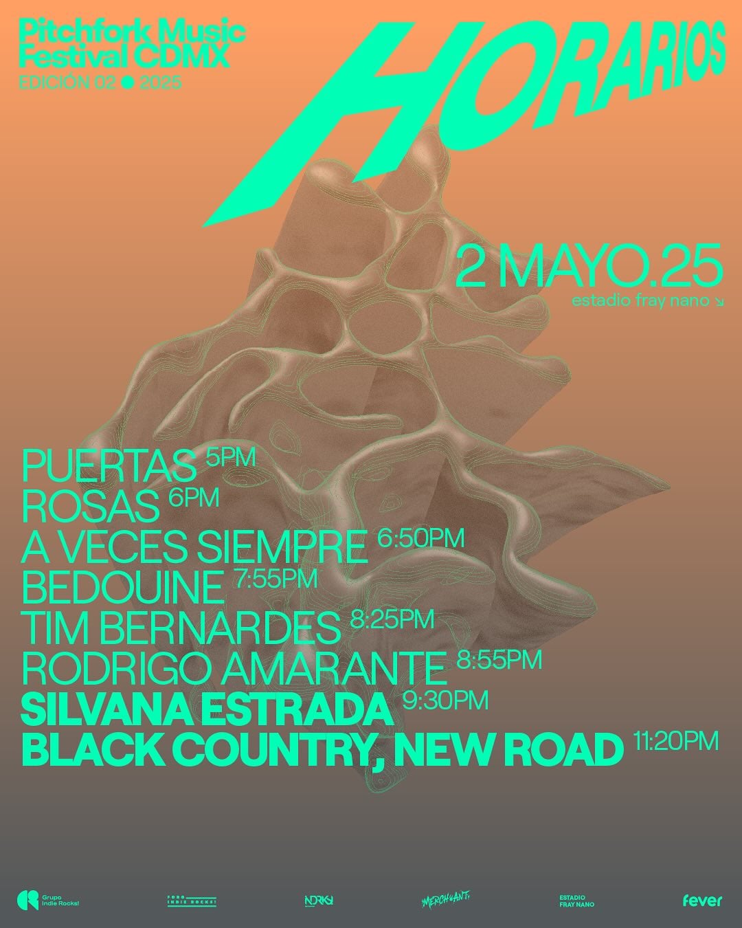 Pitchfork Music Festival 2025: Horarios viernes 2 de mayo