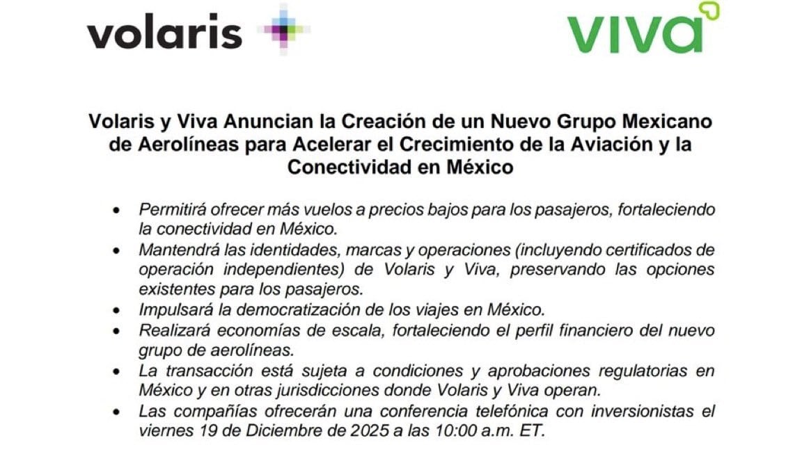 Nueva alianza entre Volaris y Viva Aerobus busca bajar los precios de tus boletos