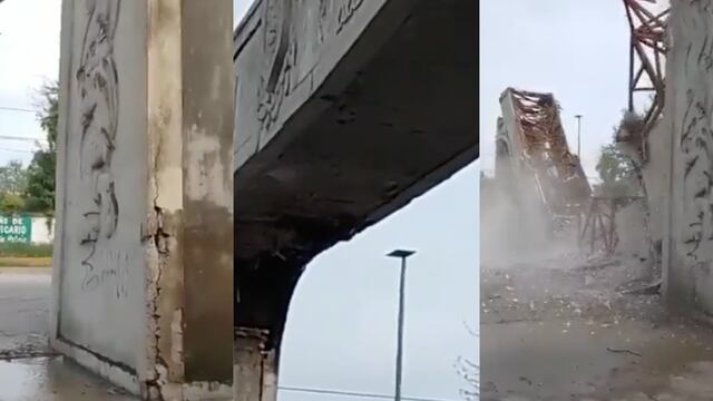 VIDEO: En Coatzintla, Veracruz, se desplomó el arco de bienvenida