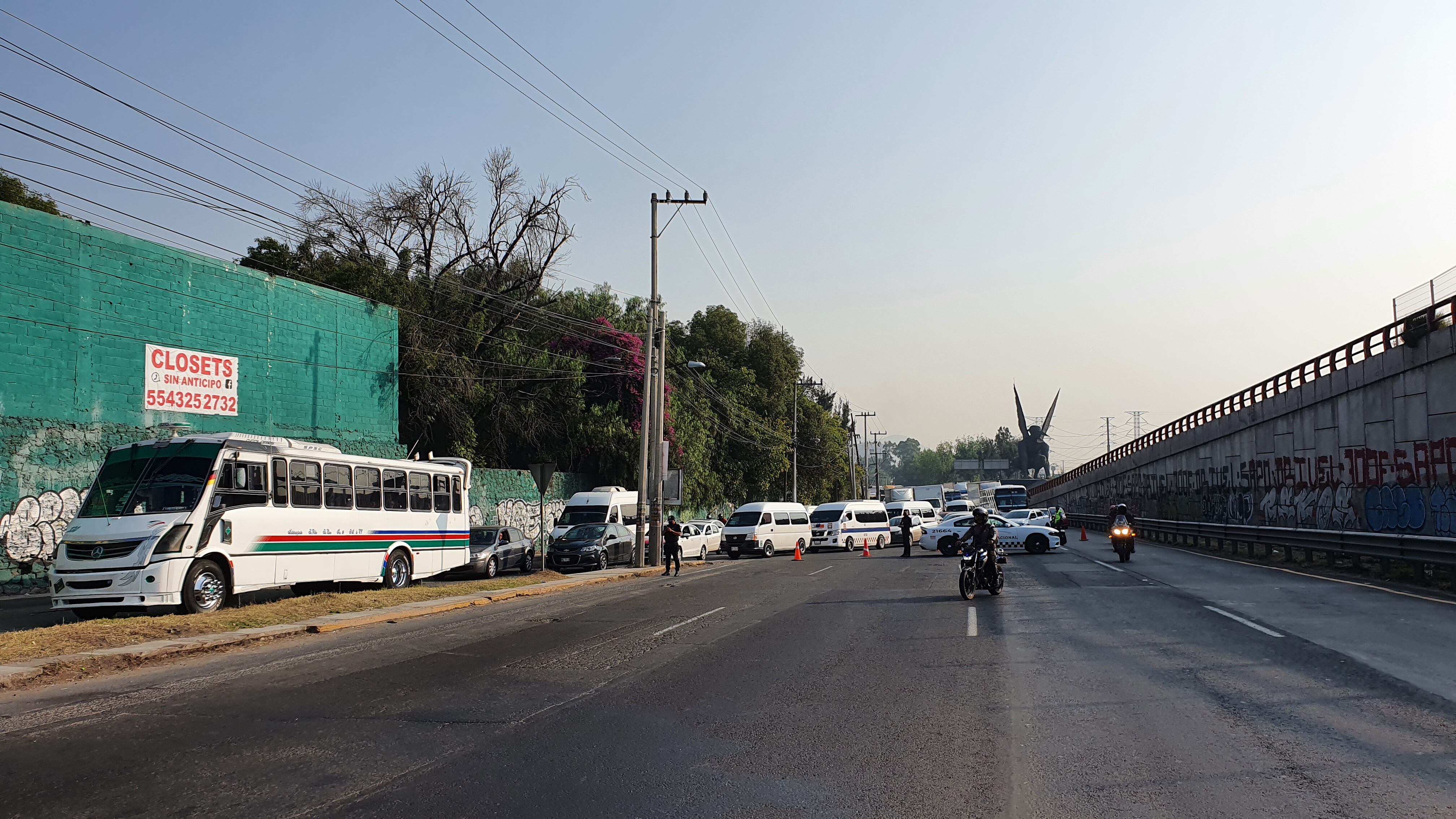 Bloqueo de autopista México-Pachuca