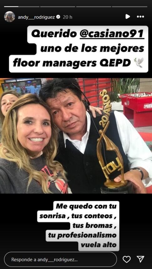 Carlos Casiano, Floor Manager del programa Hoy