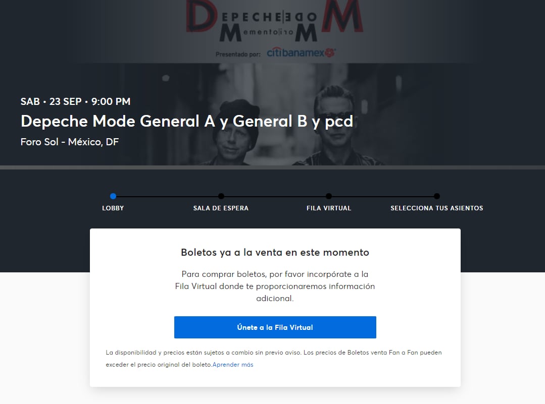 Concierto Depeche Mode en México