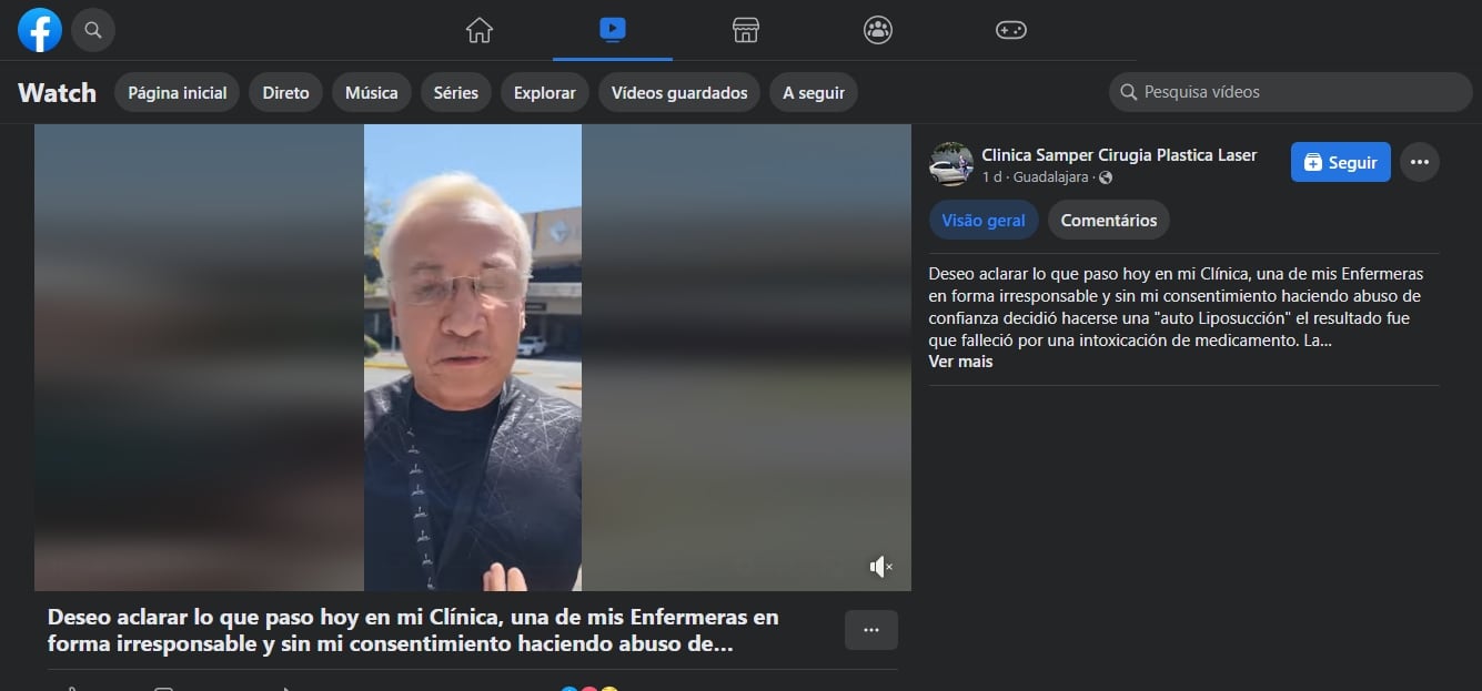El doctor Sampers, dueño de la clínica, emitió un comunicado