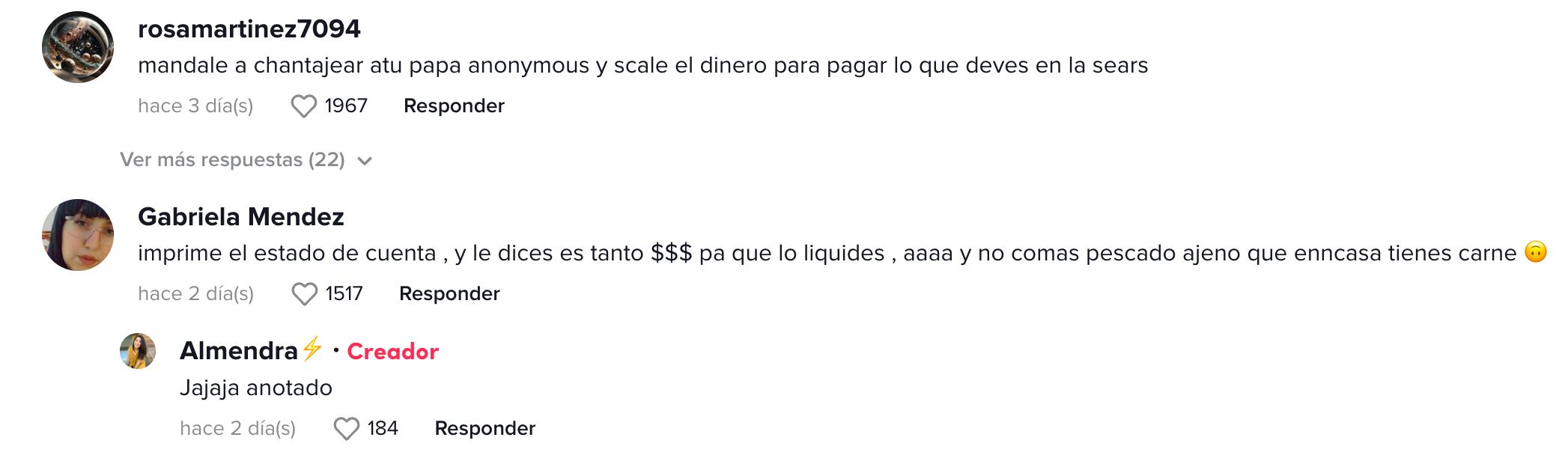 TikTok le da ideas para que confronte a su papá para que pague Sears