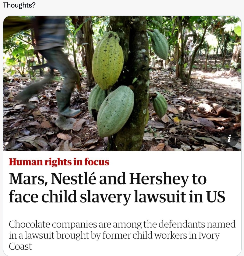 Demanda a M&M's por explotación infantil