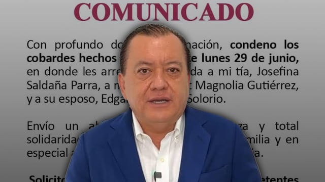 Javier Saldaña confirma el asesinato de tres familiares; exige justicia