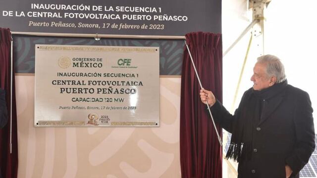 AMLO arranca operaciones de la Planta Fotovoltaica de Puerto Peñasco