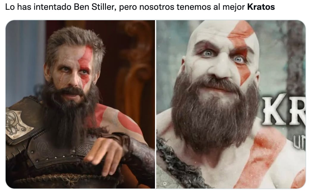 Memes se burlan de Ben Stiller como Kratos de God of War: Ragnarök