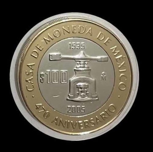 Moneda 100 pesos aniversario Casa de Moneda