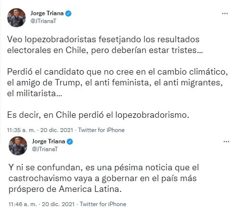 Jorge Triana sobre Gabriel Boric